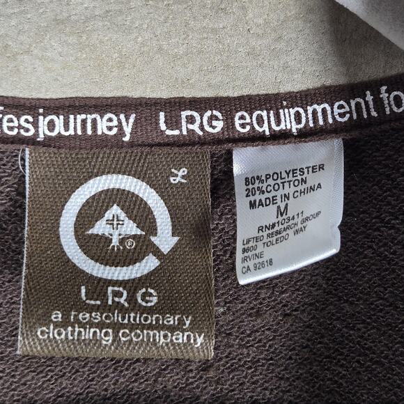 LRG Killa Cambridge Track Jacket Mens Medium Brown Suede Elbow Patches Varsity - Picture 7 of 12